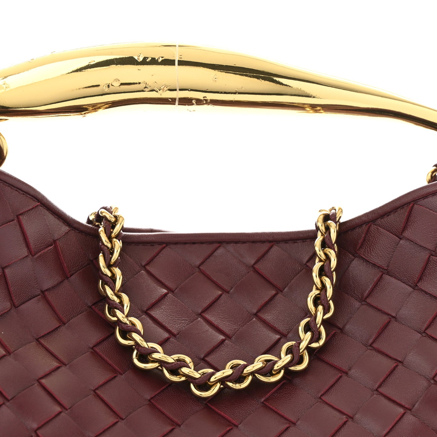 Nappa Intrecciato Sardine With Chain Bag Barolo