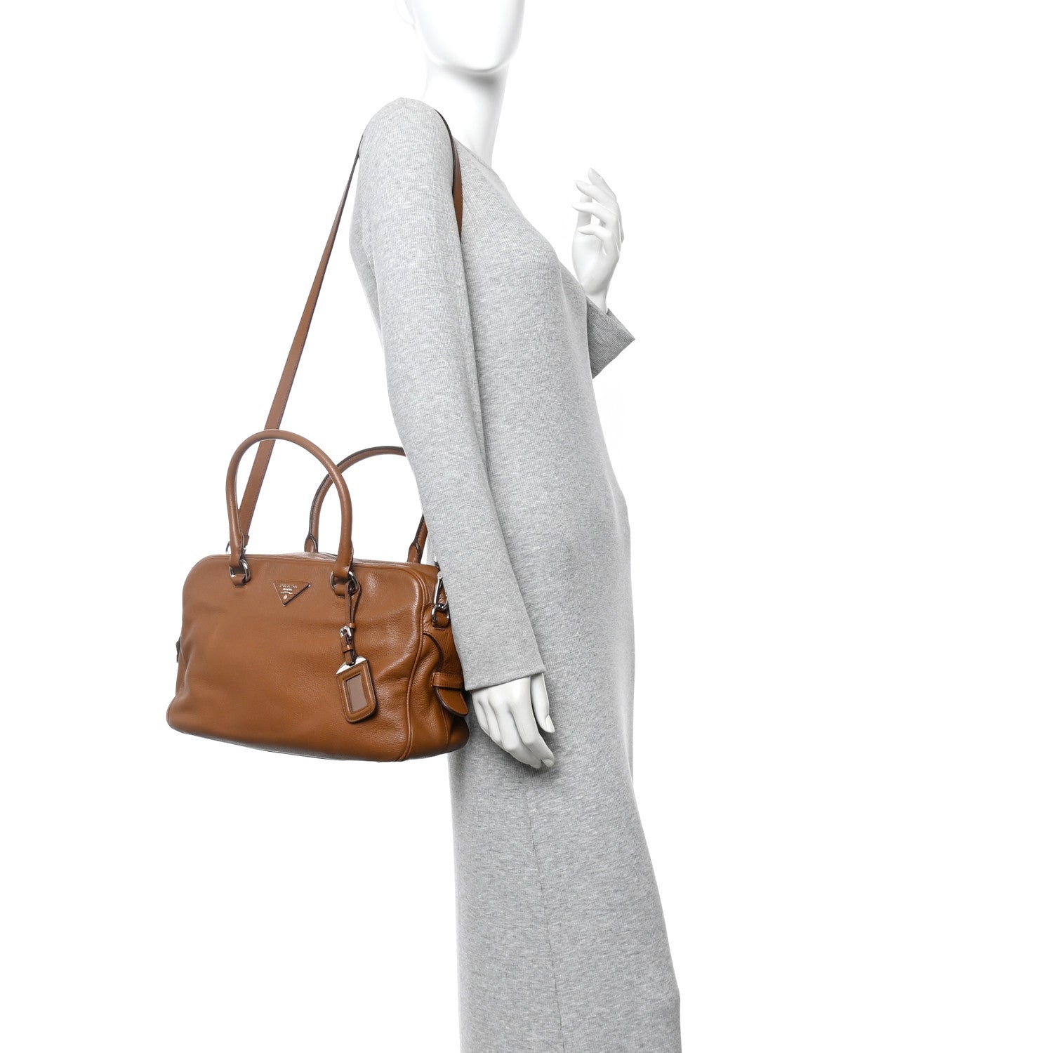 Prada Vitello Daino Satchel Nocciolo 2 of 13