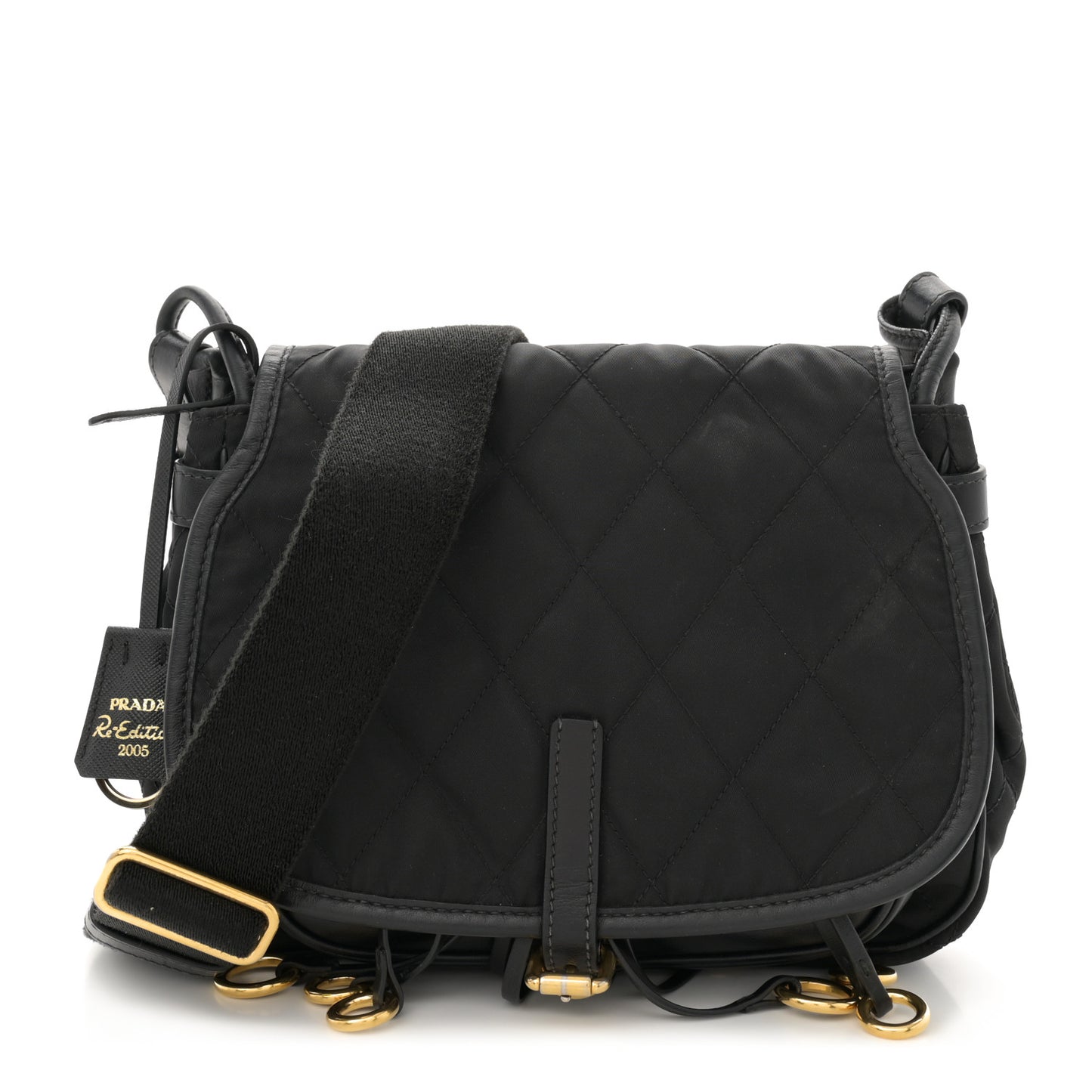 Nylon Calf Corsaire Bag Black