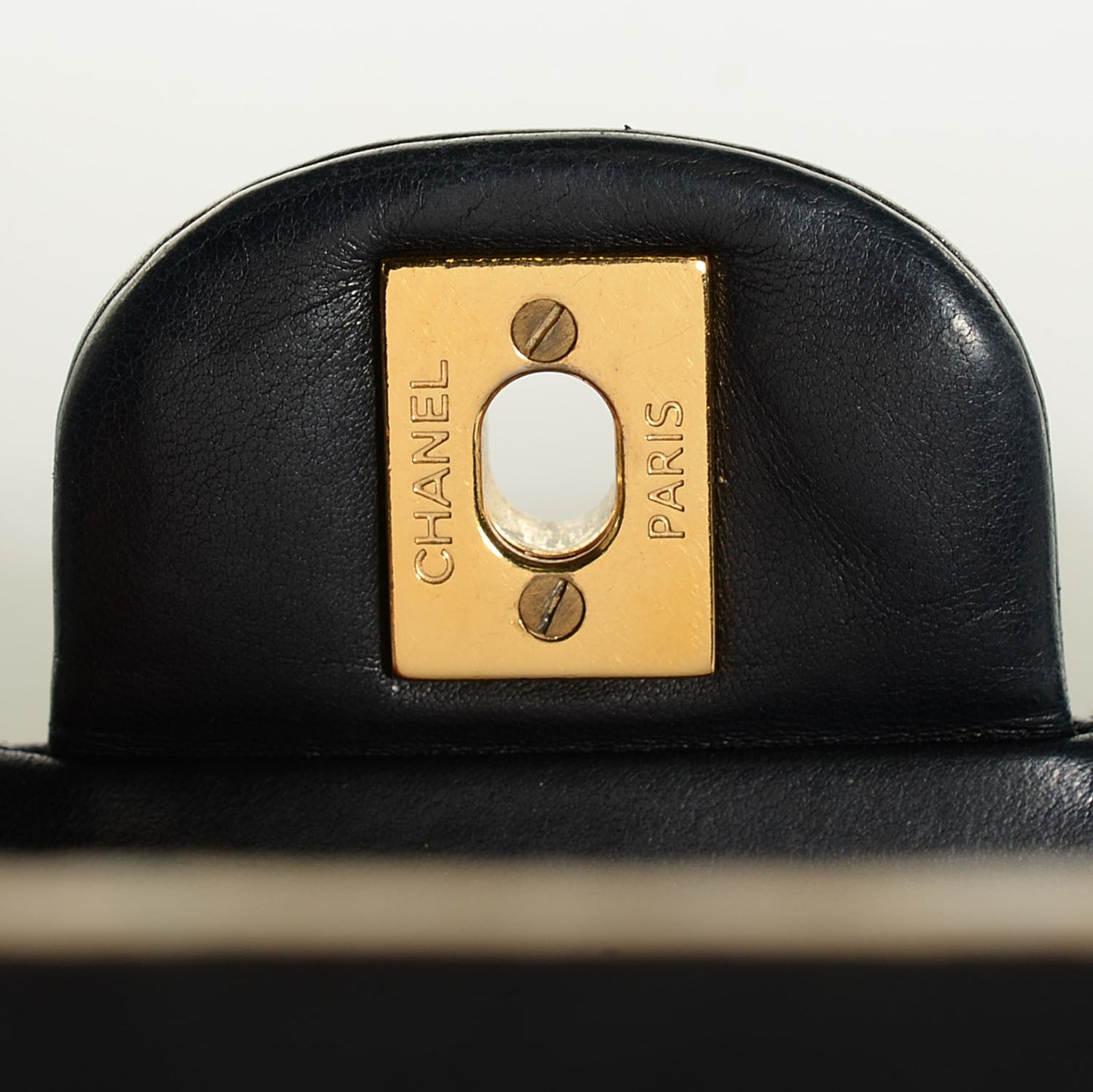 Lambskin Quilted Small Double Flap Black