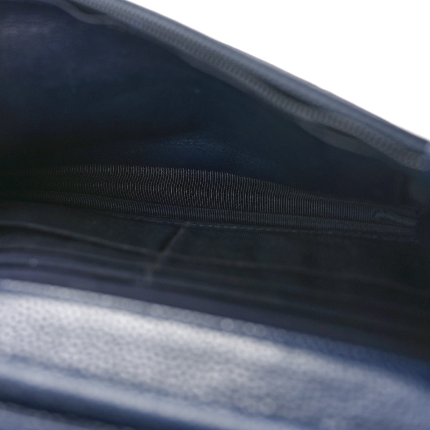 Caviar Quilted Wallet on Chain WOC Navy