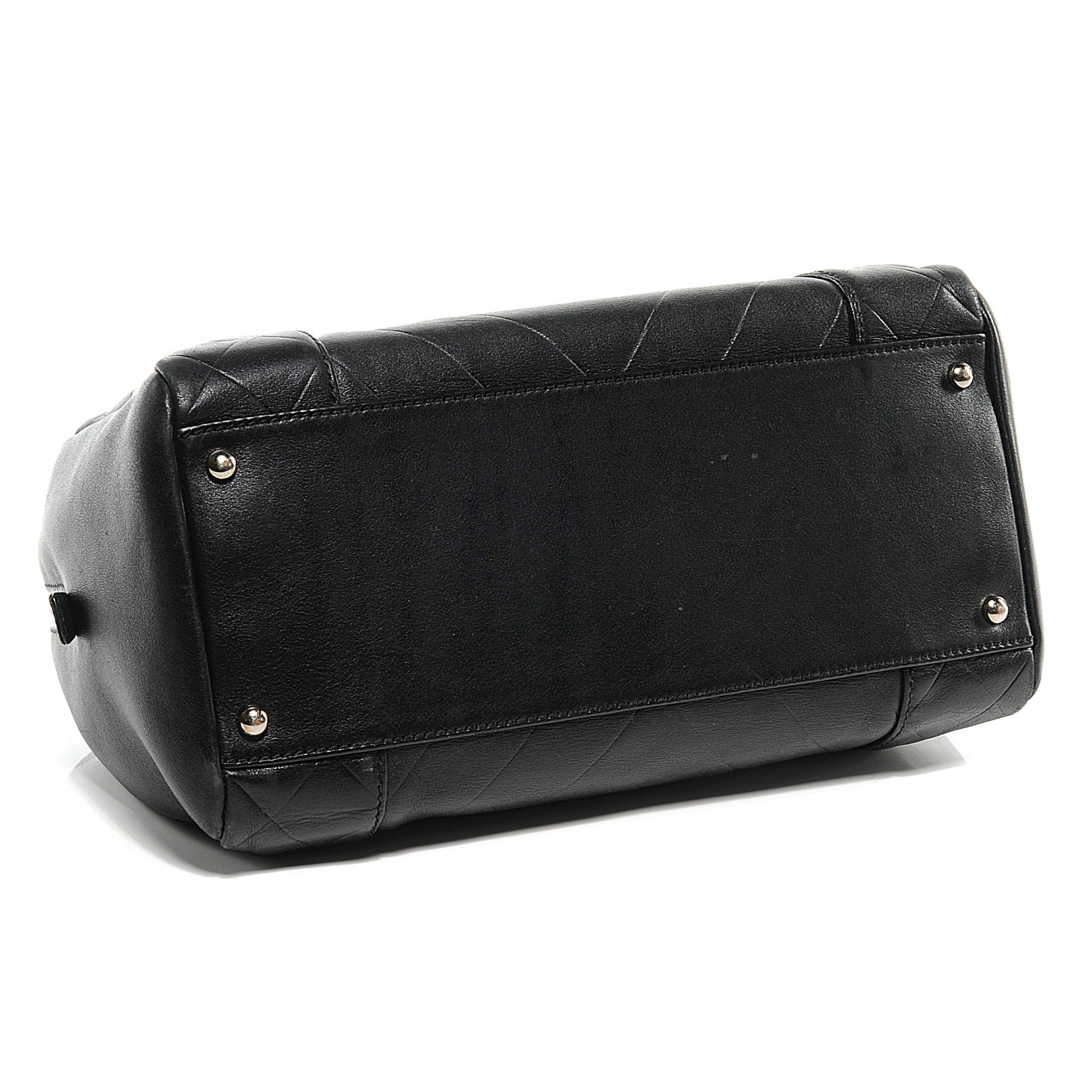 Chanel Calfskin CC Chevron Boston Black 8 of 8