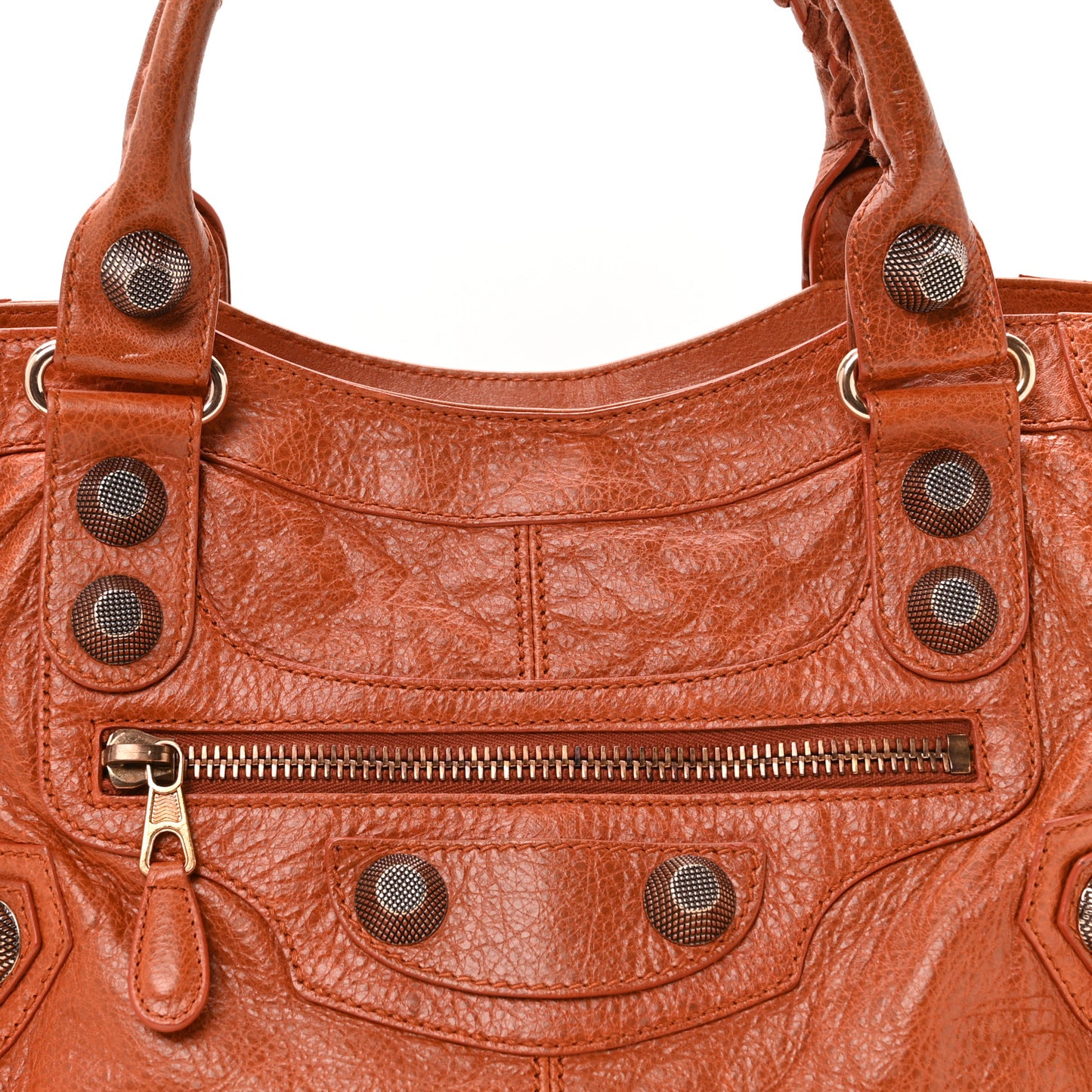Agneau Giant 21 Rose Gold Hardware Part Time Orange Brulee