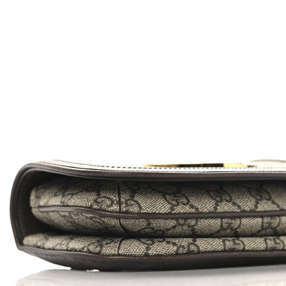 Gucci GG Supreme Monogram Textured Dollar Calfskin Blondie Belt Bag 80 32 Beige Ebony New Acero 9 of 12