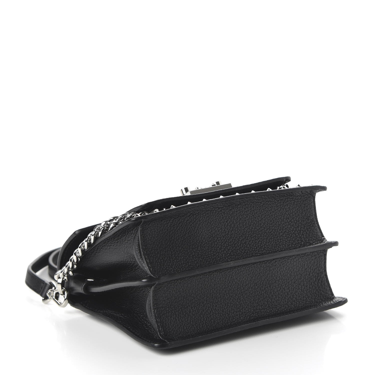 MCM Calfskin Studded Mini Patricia Crossbody Black 4 of 10