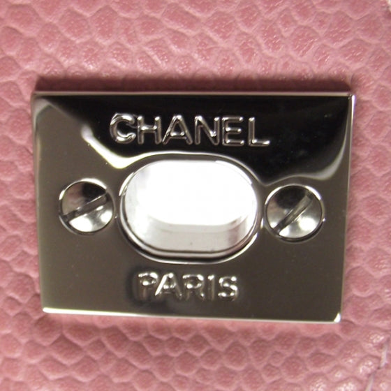 Caviar Medium Double Flap Pink