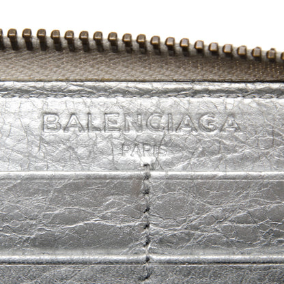 Balenciaga Agneau Classic Hardware Continental Zip Around Wallet Gris Aluminum 6 of 7