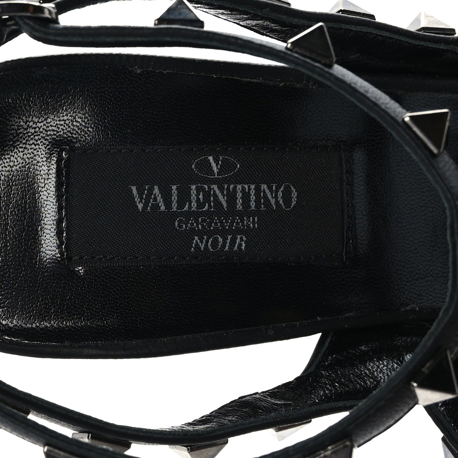 Valentino Garavani Calfskin Nappa Rockstud Ankle Strap 100mm Pumps 39.5 Black 6 of 9