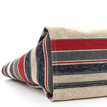 Chanel Striped Canvas Medium Deauville Tote Beige 9 of 11