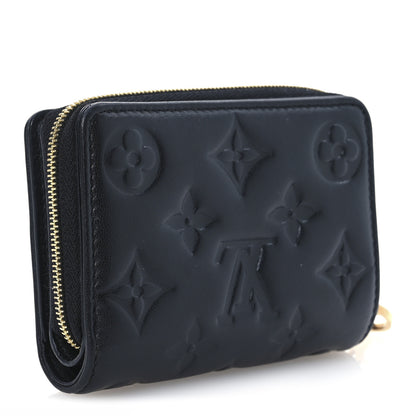 Louis Vuitton Lambskin Embossed Monogram Lou Coussin Wallet Black 3 of 9