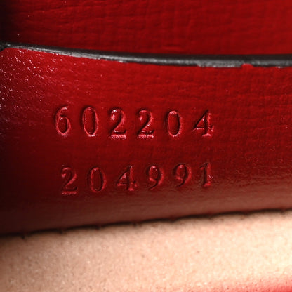 Gucci GG Supreme Monogram Azalea Calfskin Horsebit 1955 Shoulder Bag Beige Ebony New Cherry Red 7 of 10