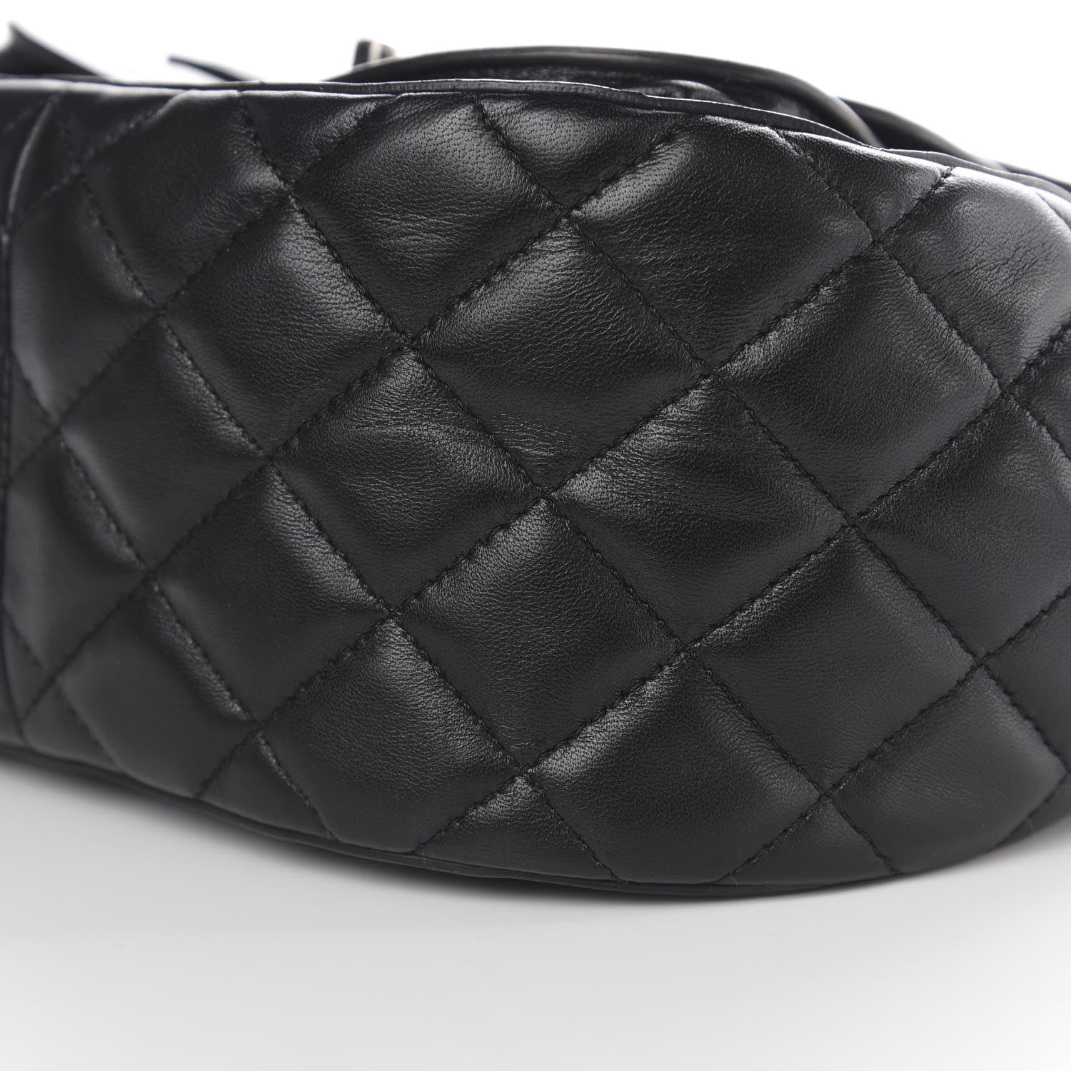 Chanel Lambskin Quilted Messenger Flap Black 9 of 12