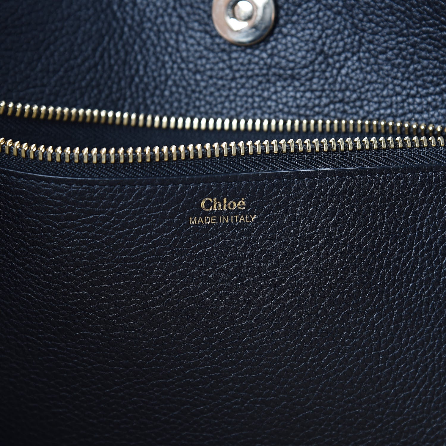 Chloe Grained Calfskin Suede Medium Faye Tote Black 6 of 11