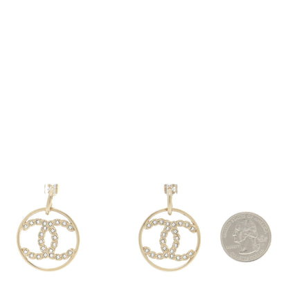Chanel Baguette Crystal High Society CC Drop Earrings Gold 2 of 5