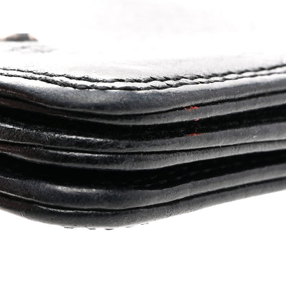 Chrome Hearts Grained Calfskin Grommet Card Holder Black 7 of 9