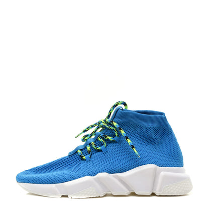 Balenciaga Knit Womens Speed Lace Up Sneakers 40 Bleu Ciel 1 of 10