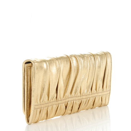 Prada Nappa Gaufre Continental Wallet Platino 3 of 9