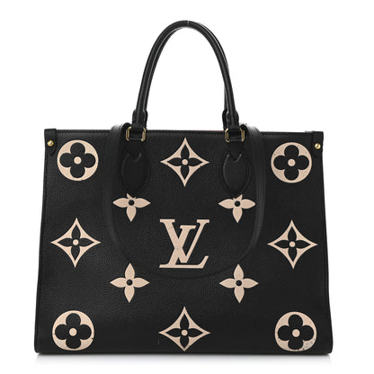 Louis Vuitton Empreinte Monogram Giant Onthego MM Black Beige 2 of 23