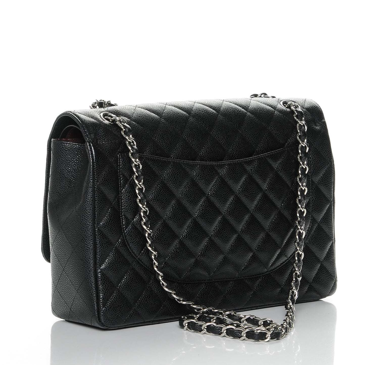 Caviar Quilted Maxi Double Flap Black