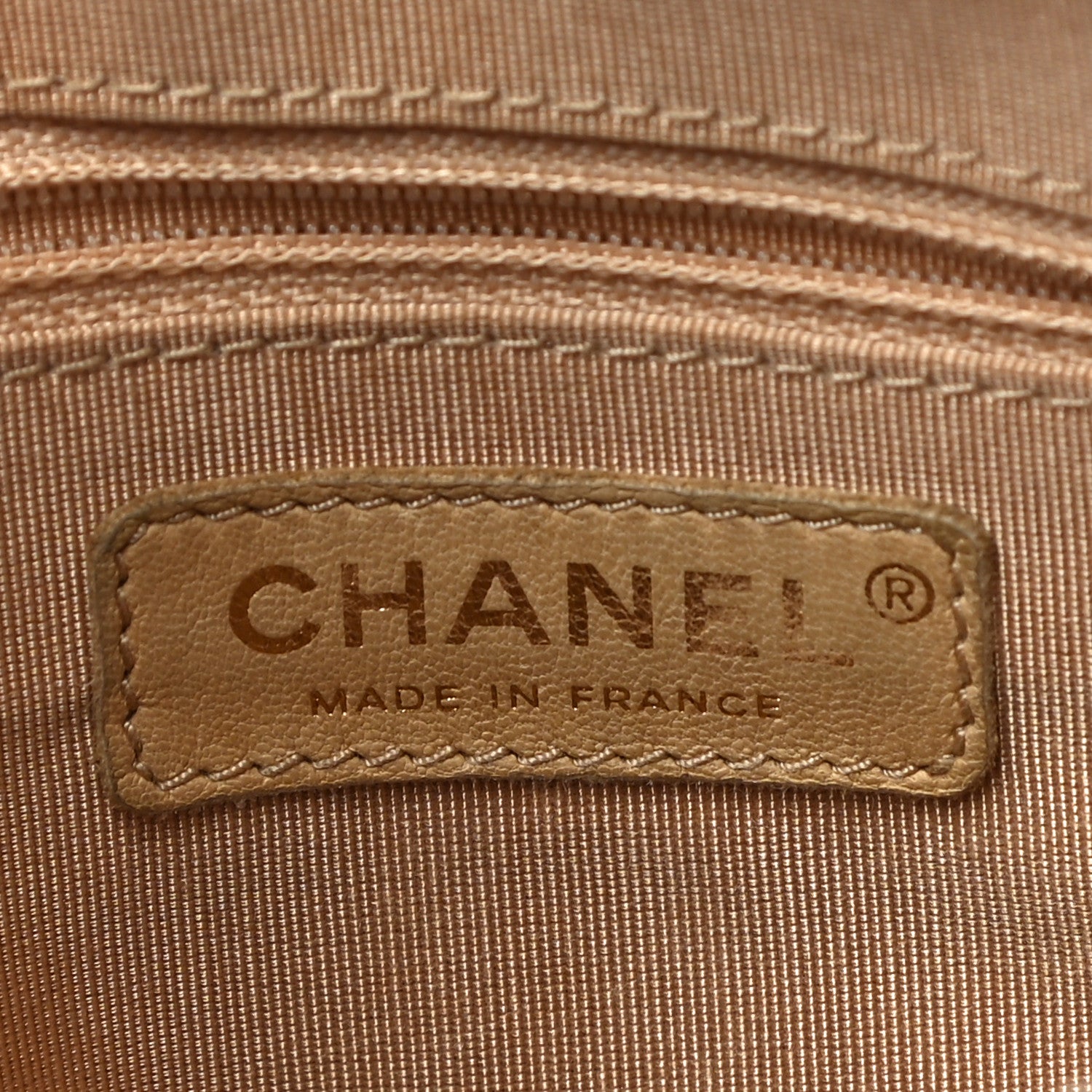 Chanel Caviar Quilted Timeless CC Shoulder Bag Beige 7 of 12