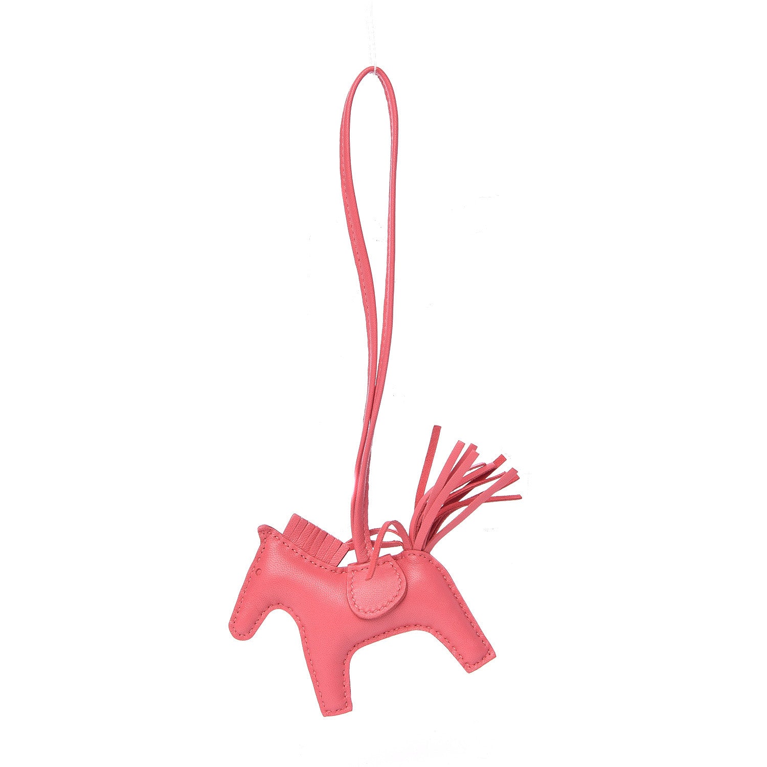 Hermes Milo Lambskin Grigri Rodeo Horse Bag Charm PM Rose Azalee 1 of 5