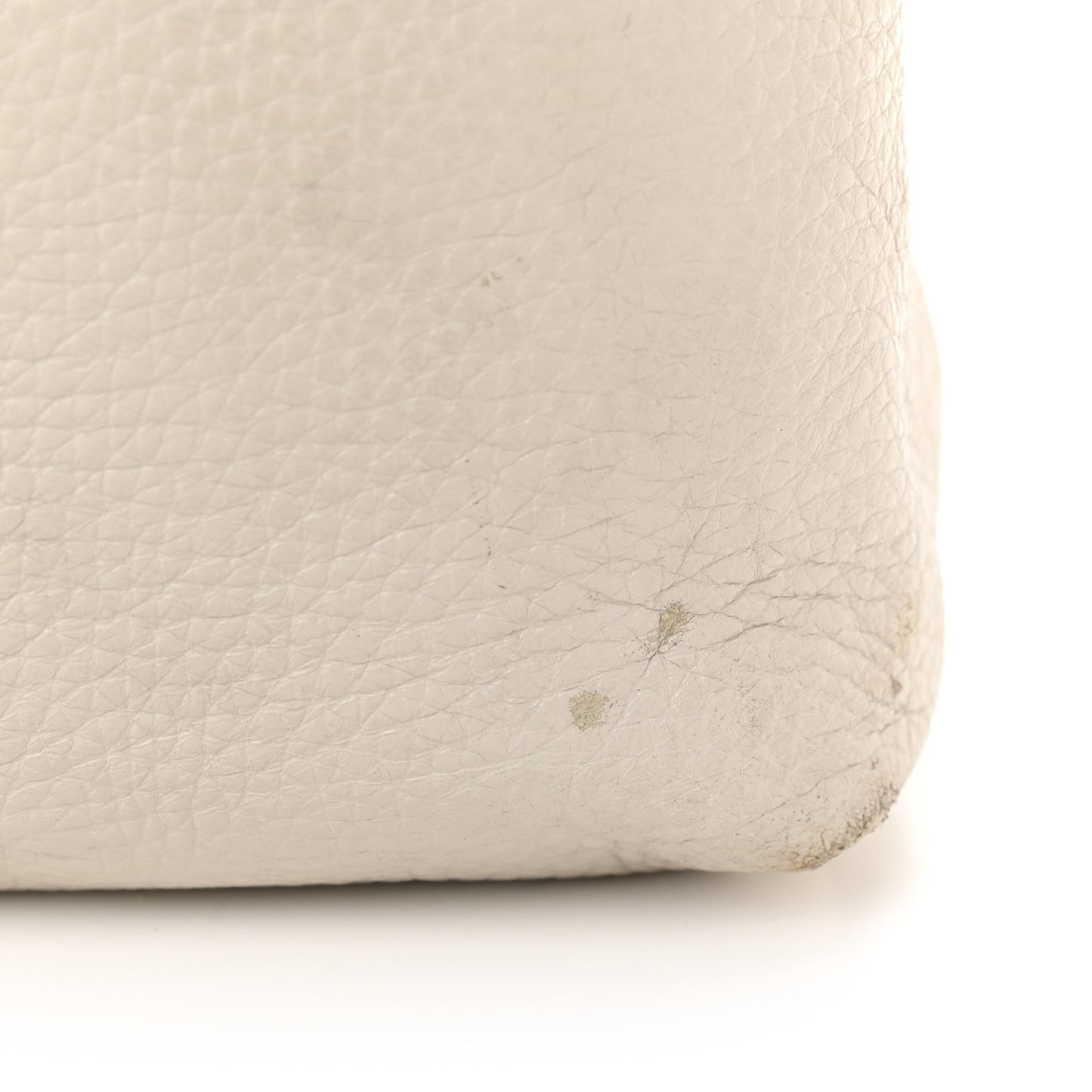 Calfskin Chain Tote Off White