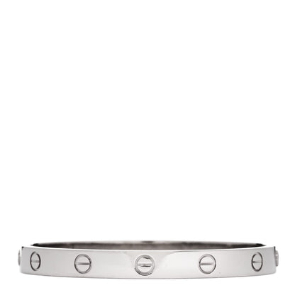 Cartier 18K White Gold LOVE Bracelet 17 2 of 8