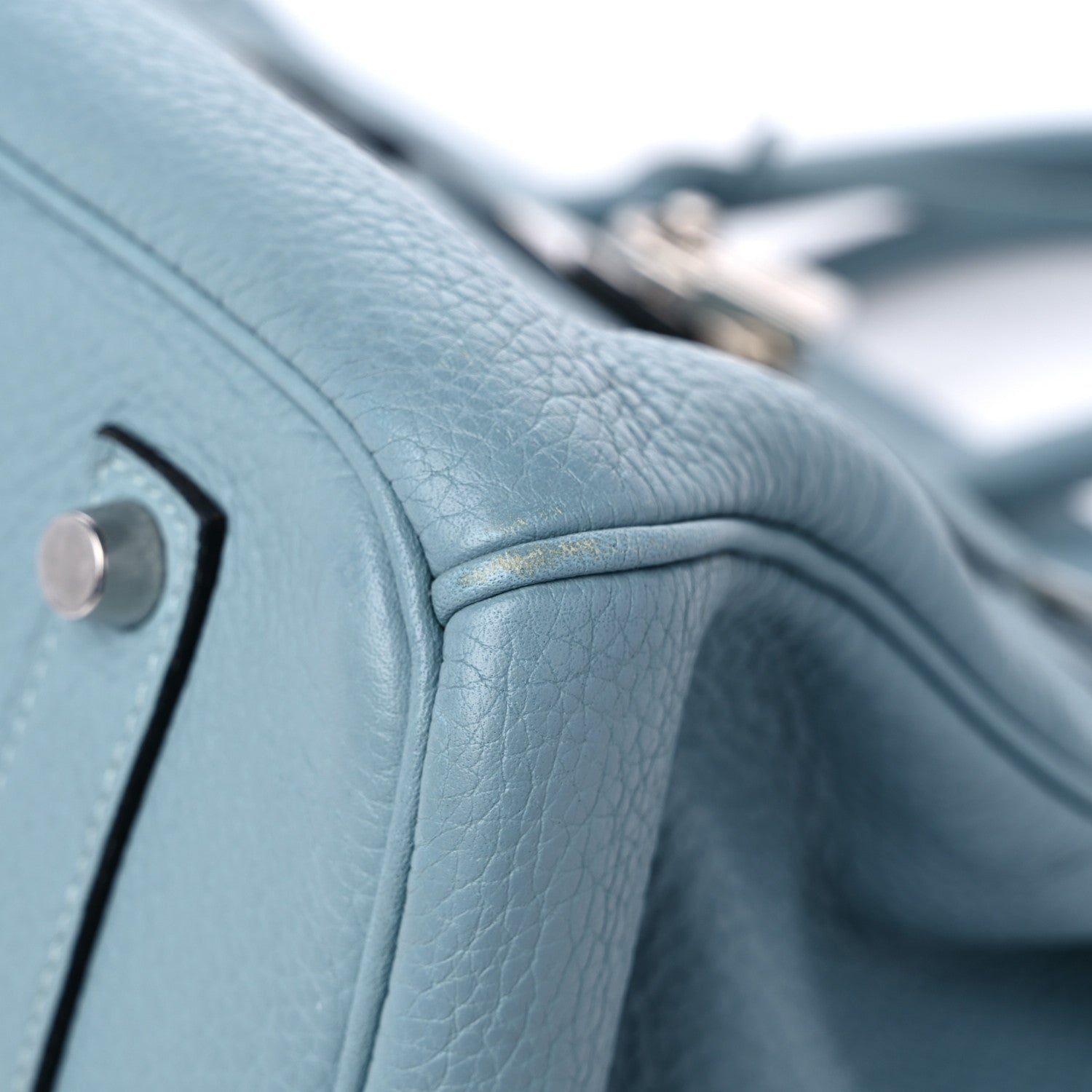 Hermes Taurillon Clemence Birkin 35 Ciel 9 of 15