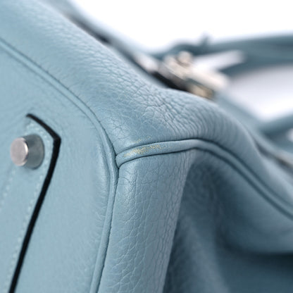 Hermes Taurillon Clemence Birkin 35 Ciel 9 of 15