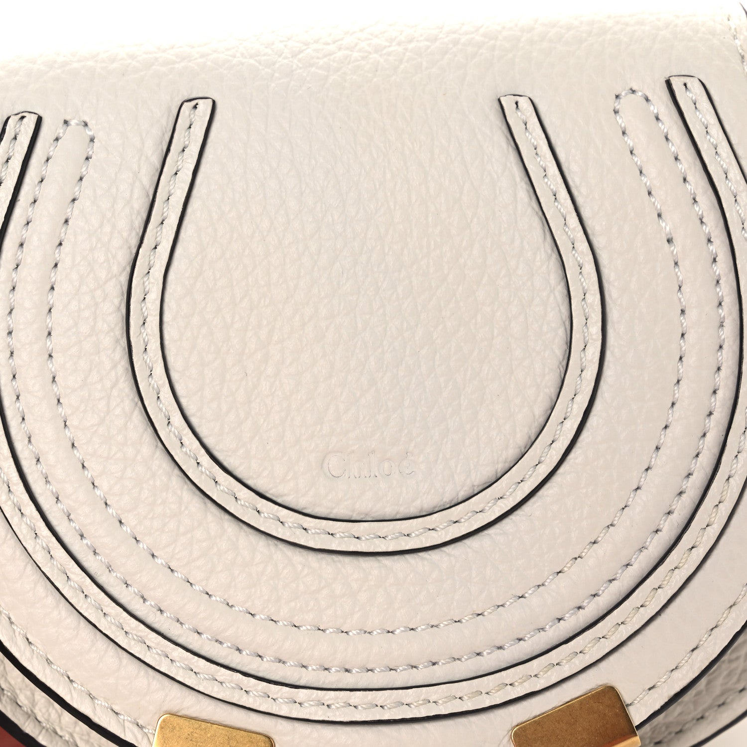 Chloe Calfskin Nano Marcie Saddle Bag White 8 of 10