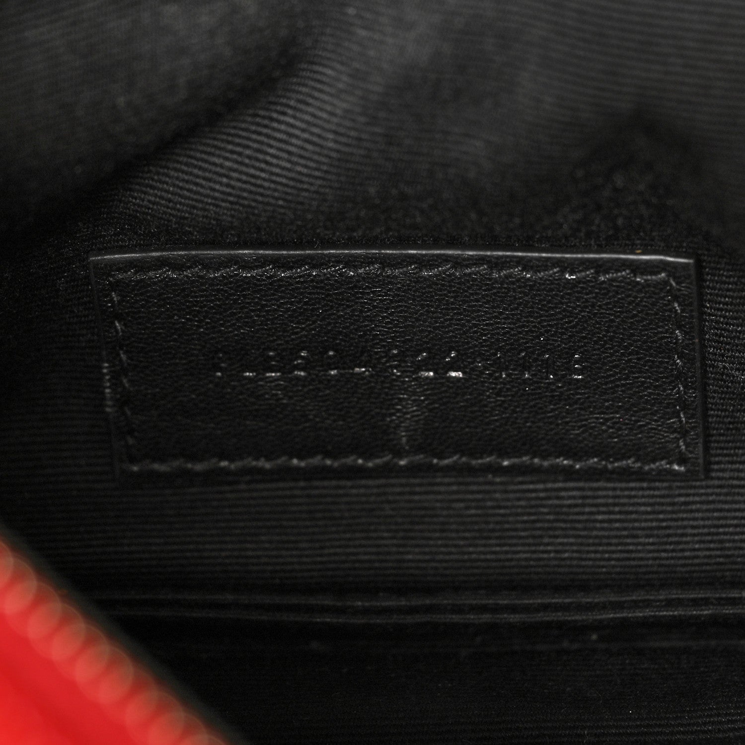 Saint Laurent Grain De Poudre Chevron Monogram Bill Pouch Rouge Eros 7 of 12