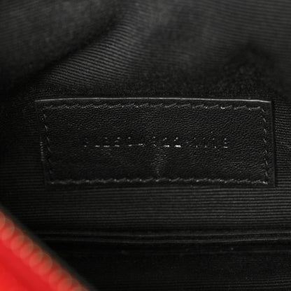 Saint Laurent Grain De Poudre Chevron Monogram Bill Pouch Rouge Eros 7 of 12