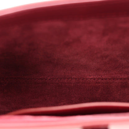 Saint Laurent Patent Calfskin Le 5 A 7 Mini Hobo Red Grenat 5 of 9