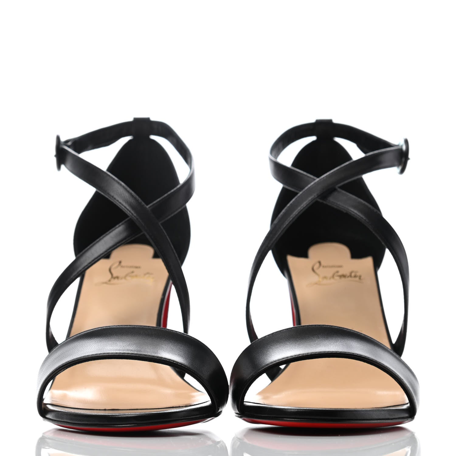 Christian Louboutin Nappa Loubi Bee Kid 85 Sandals 39.5 Black 2 of 5