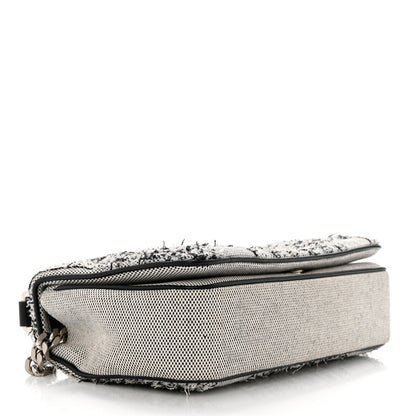 Burberry Lambskin Needle Punch Quilted Check Small Lola Bag White Black 4 of 10