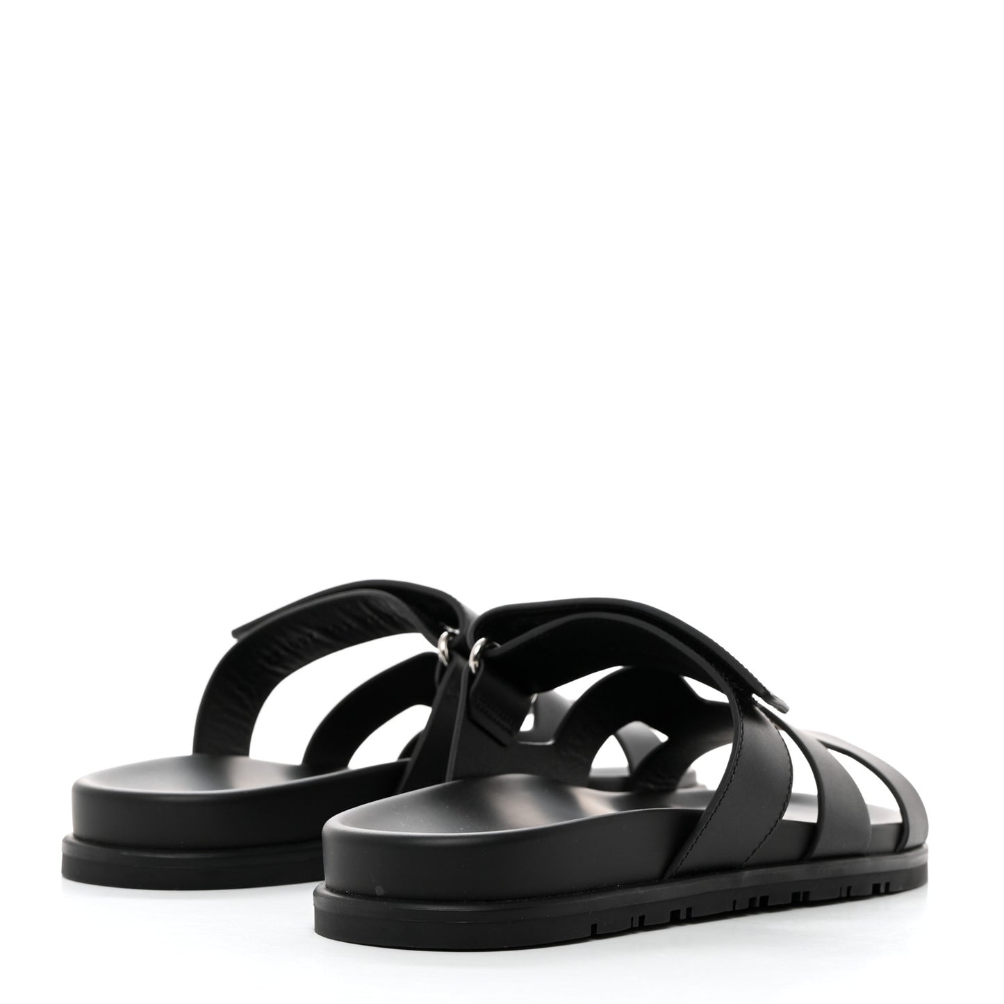 Calfskin Womens Chypre Sandals 40.5 Black