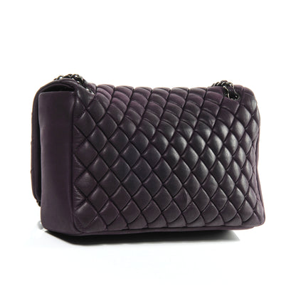Chanel Iridescent Calfskin Quilted Large New Bubble Flap Plum 3 of 8