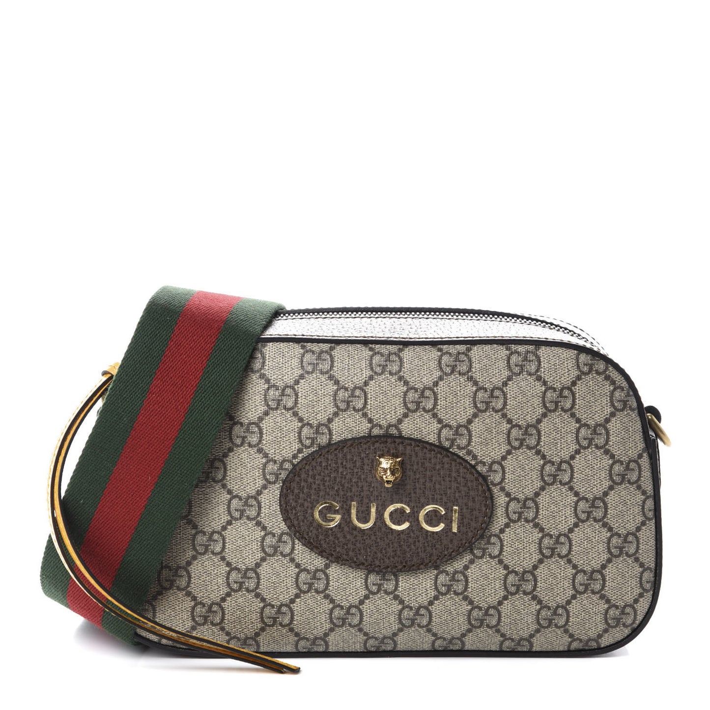 GG Supreme Monogram Web Neo Vintage Shoulder Bag Beige New Acero Crop