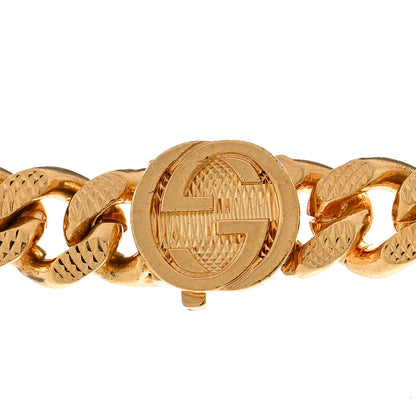 Gucci Metal Interlocking GG Chain Necklace Gold 6 of 6