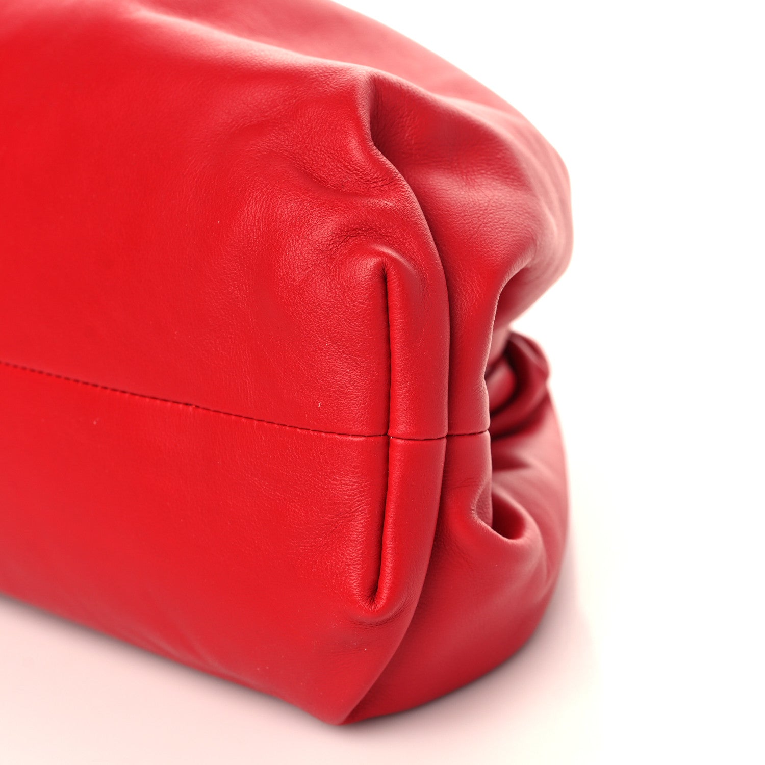 Bottega Veneta Smooth Butter Calf The Pouch Oversized Clutch Bright Red 9 of 9