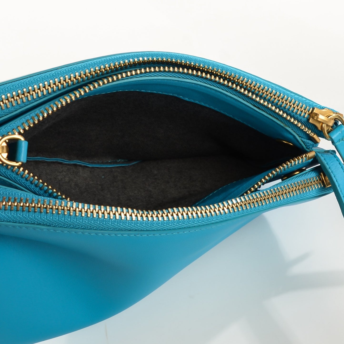 Lambskin Small Trio Crossbody Bag Turquoise