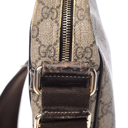 Gucci GG Plus Monogram Selleria Calfskin Medium Messenger Bag Beige Ebony Cocoa Dark Chocolate 8 of 20