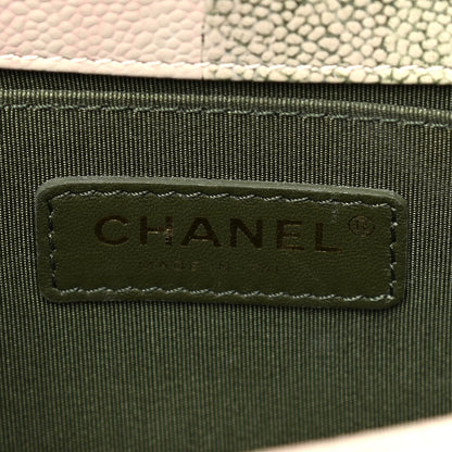 Chanel Painted Caviar Quilted Small Boy In Cuba Flap Khaki 6 of 9