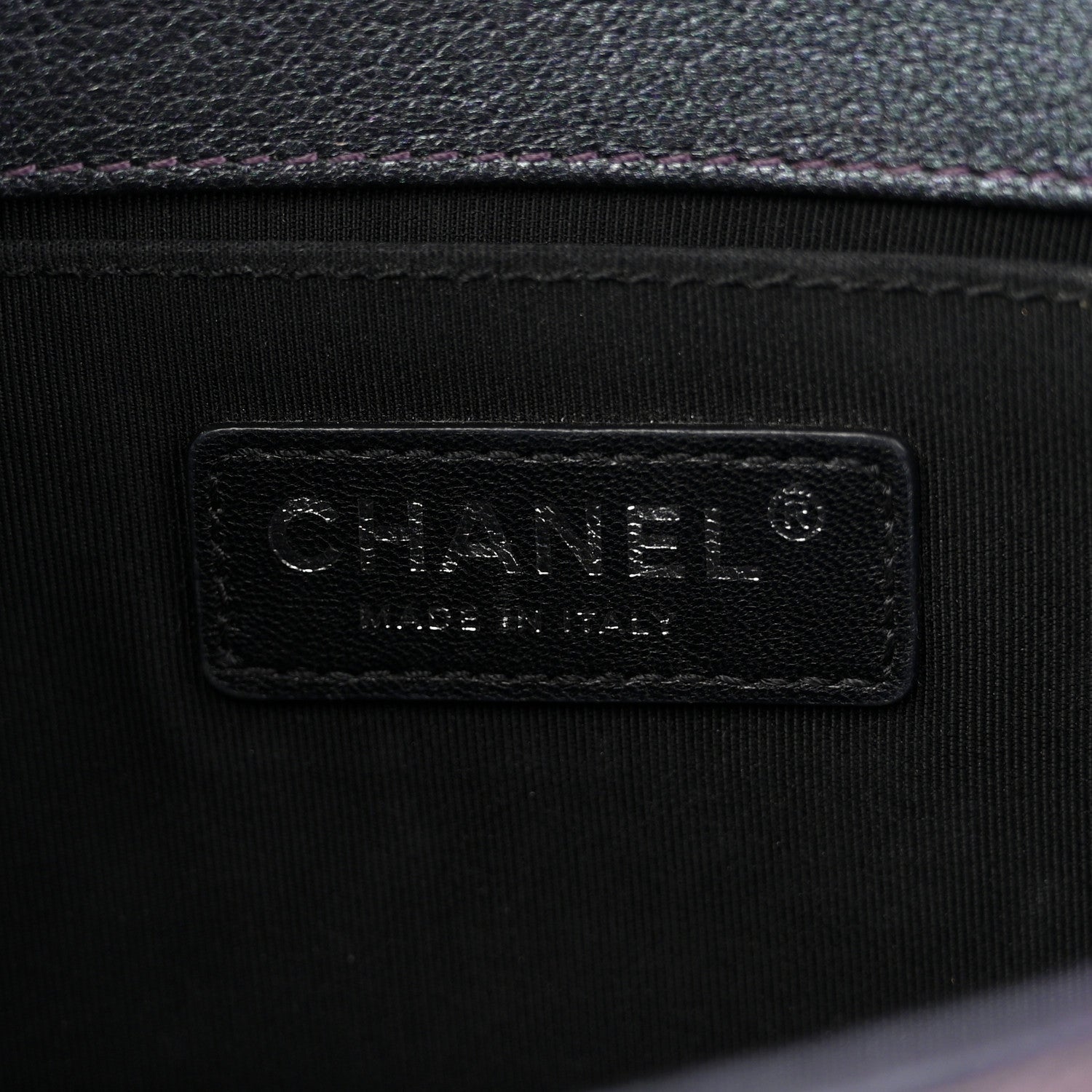 Chanel Iridescent Goatskin Quilted Small Boy Flap Purple 6 of 10