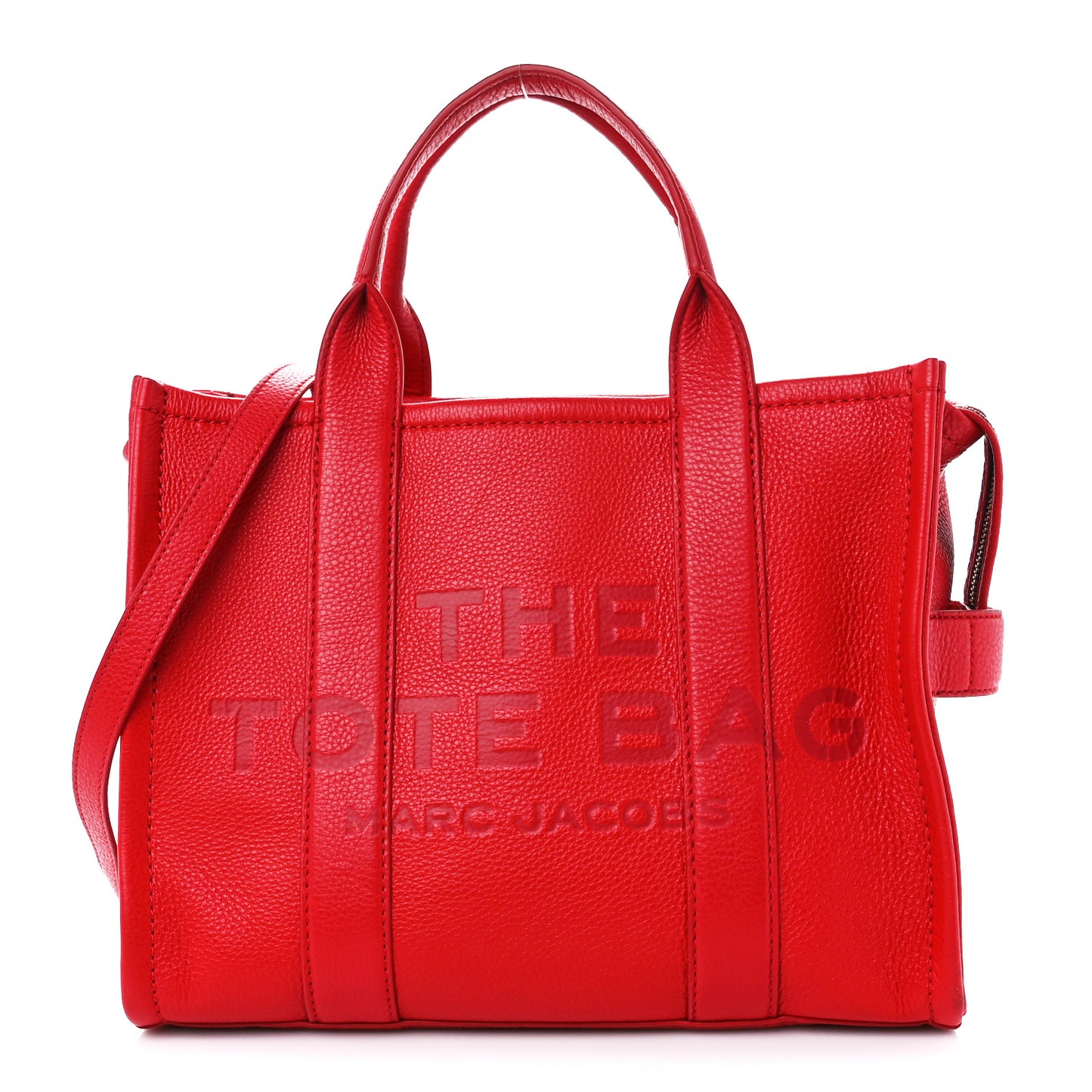 Grained Calfskin Medium The Tote Bag True Red