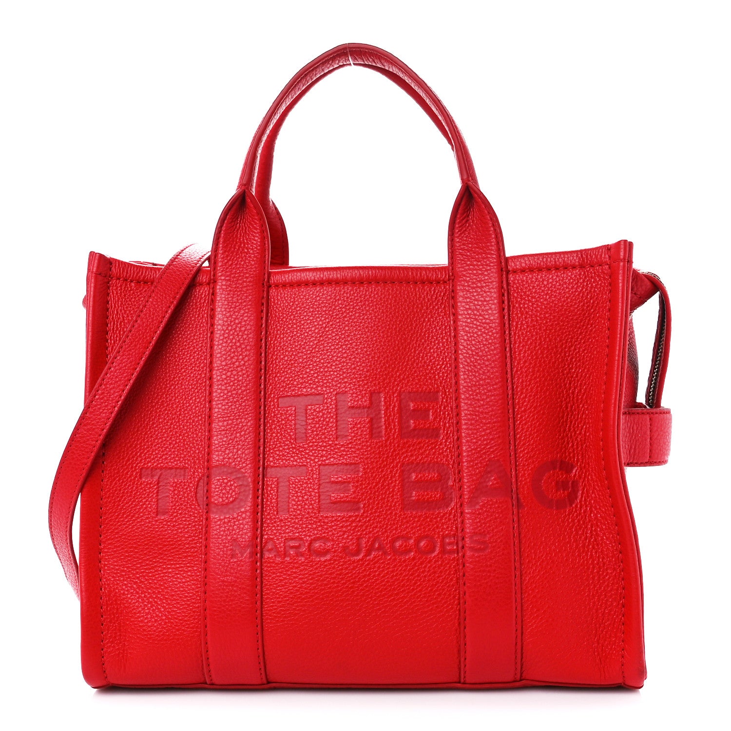 Marc Jacobs Grained Calfskin Medium The Tote Bag True Red 1 of 13