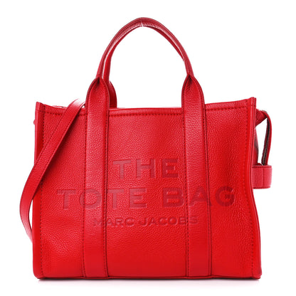 Marc Jacobs Grained Calfskin Medium The Tote Bag True Red 1 of 13
