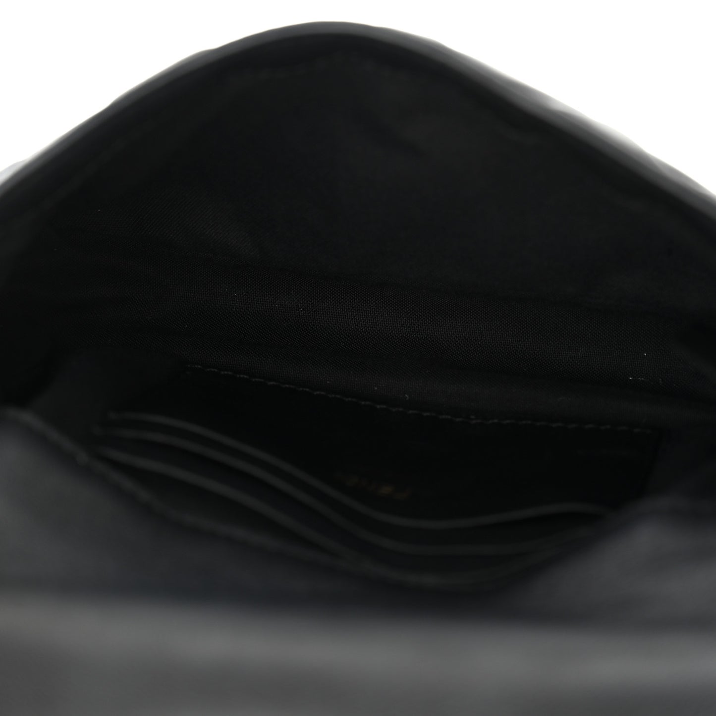 Nappa FF 1974 Embossed Mini Baguette Black