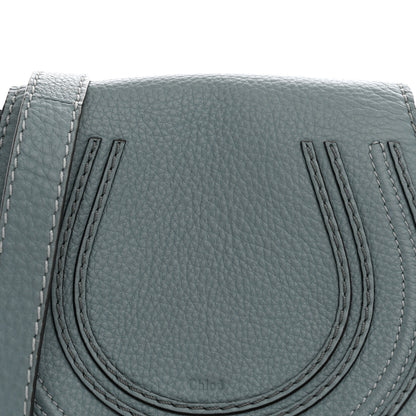 Chloe Calfskin Mini Marcie Round Crossbody Bag Storm Blue 7 of 12