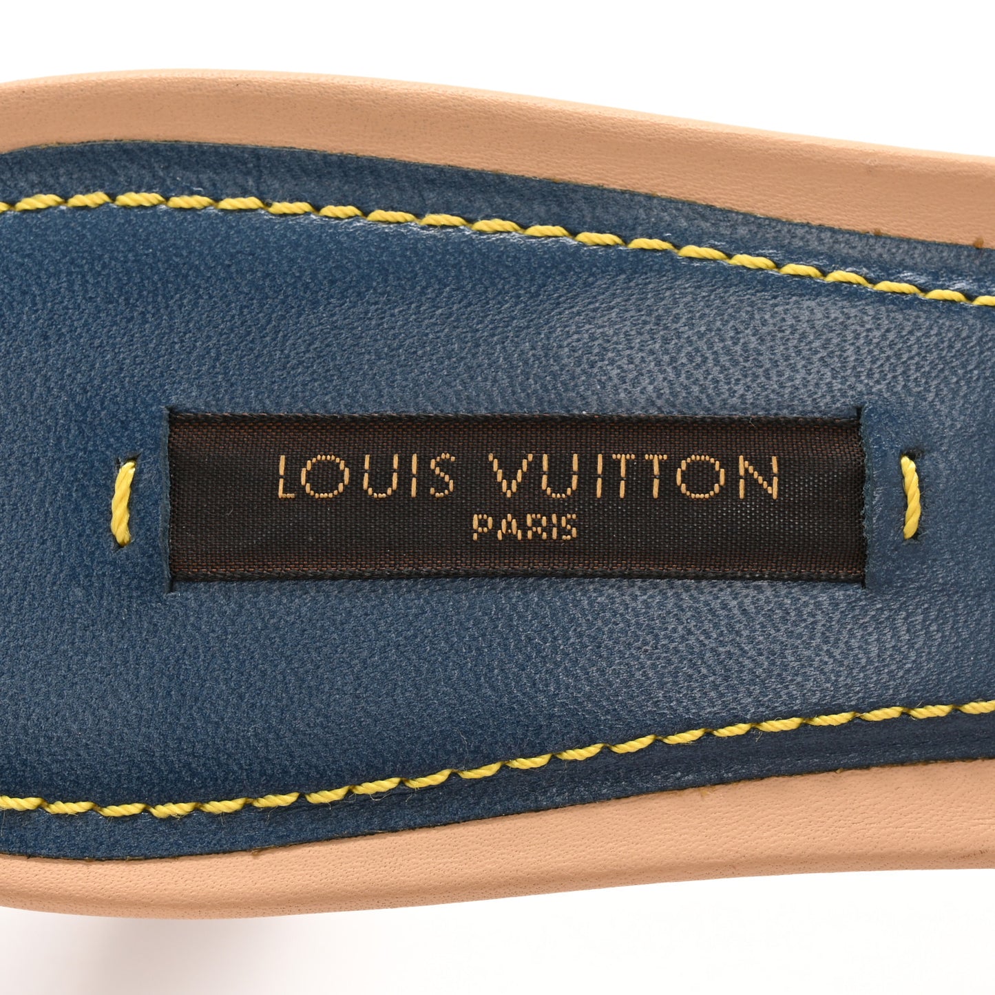 Denim Monogram Ginger Mules Natural